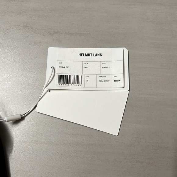 NEW Helmut Lang Black Overlap Top Size XS - Picture 8 of 8